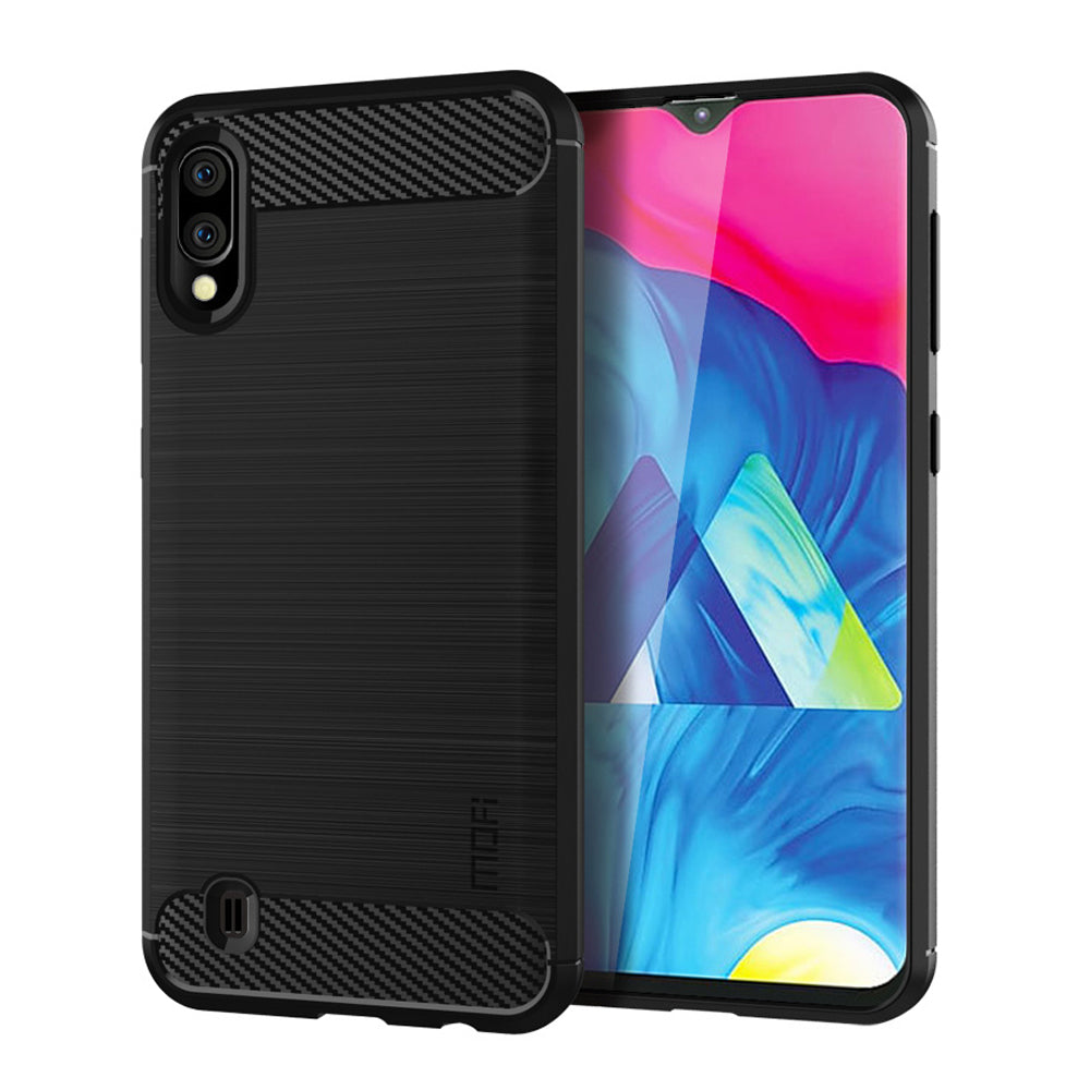 MOFI Carbon Fiber Texture Brushed TPU Cover Shell for Samsung Galaxy M10