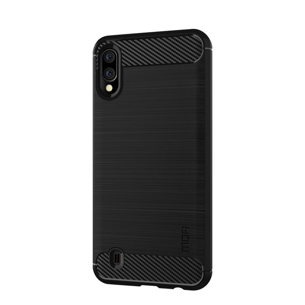 MOFI Carbon Fiber Texture Brushed TPU Cover Shell for Samsung Galaxy M10