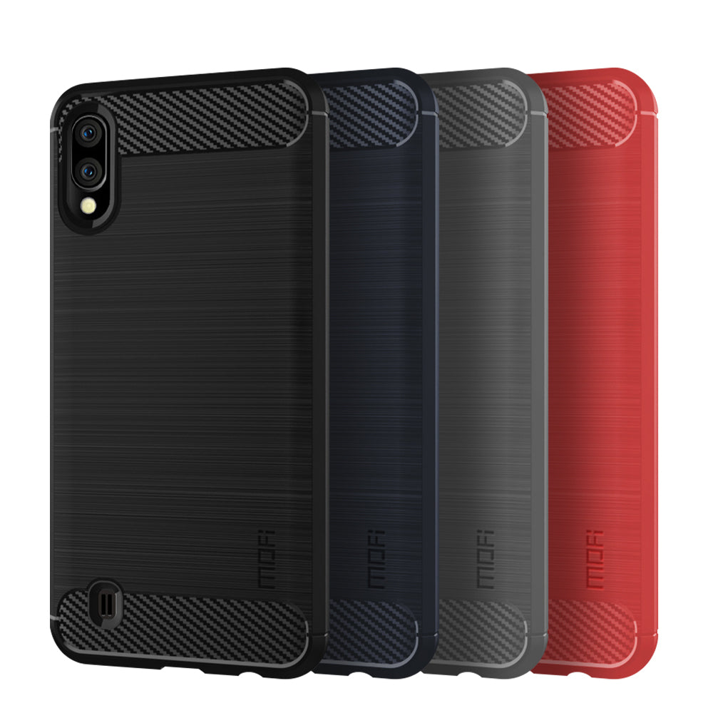 MOFI Carbon Fiber Texture Brushed TPU Cover Shell for Samsung Galaxy M10
