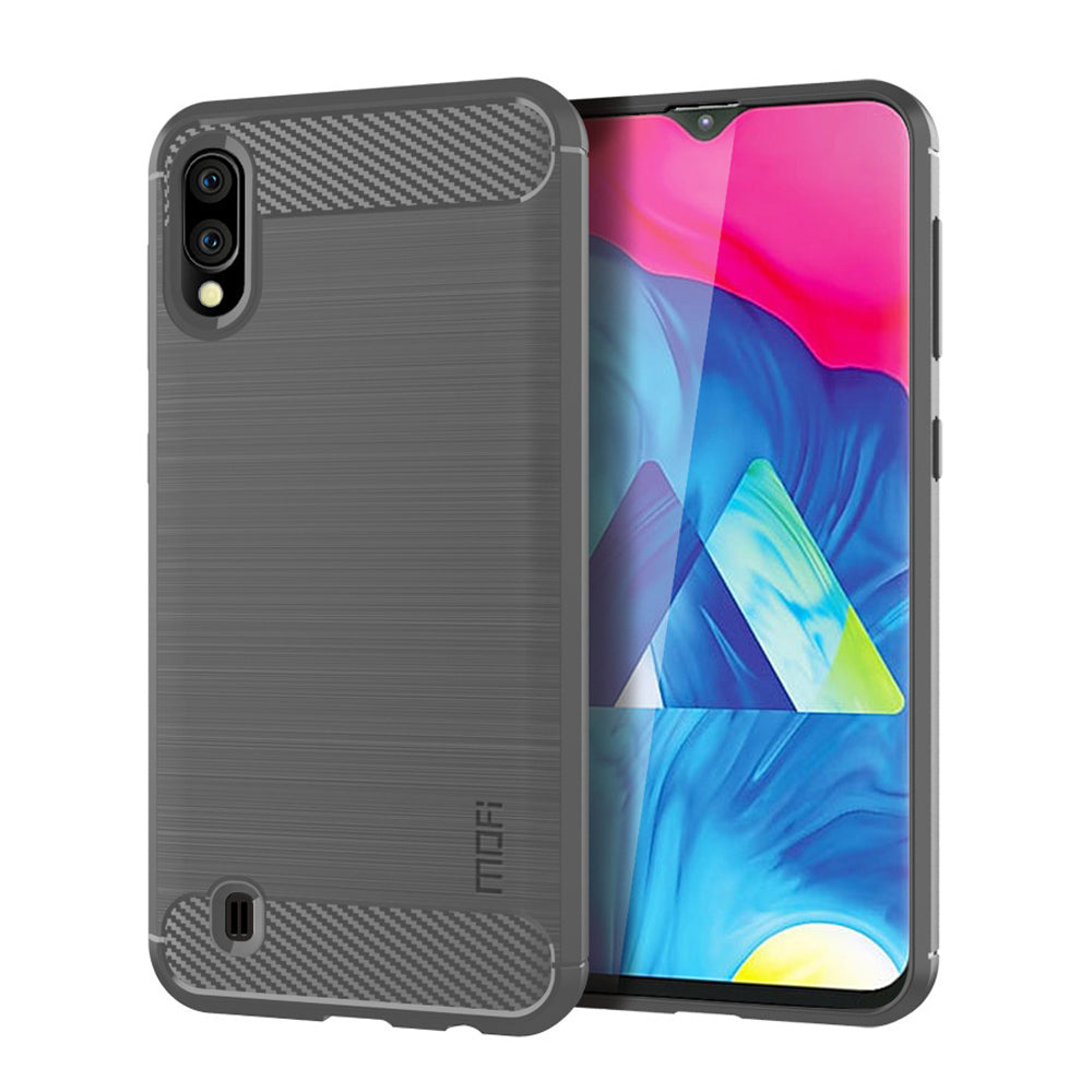 MOFI Carbon Fiber Texture Brushed TPU Cover Shell for Samsung Galaxy M10