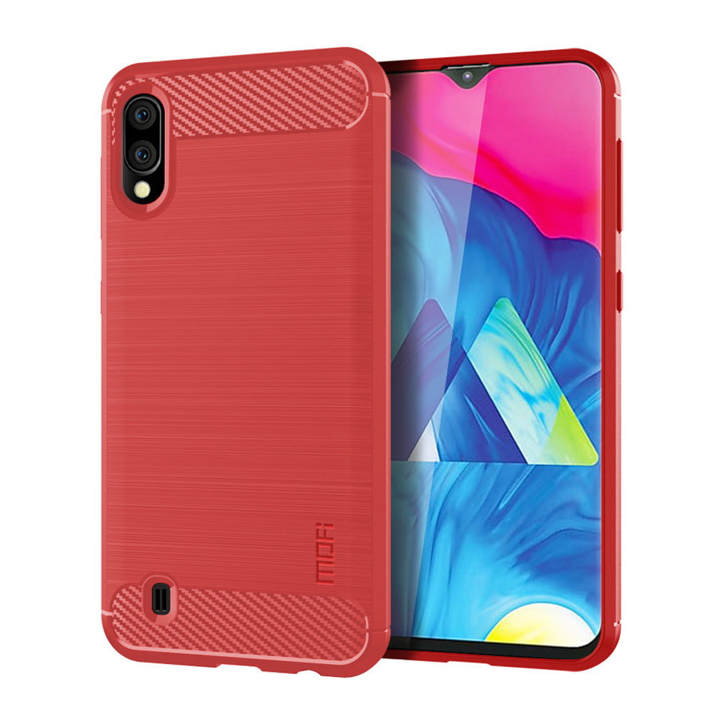 MOFI Carbon Fiber Texture Brushed TPU Cover Shell for Samsung Galaxy M10