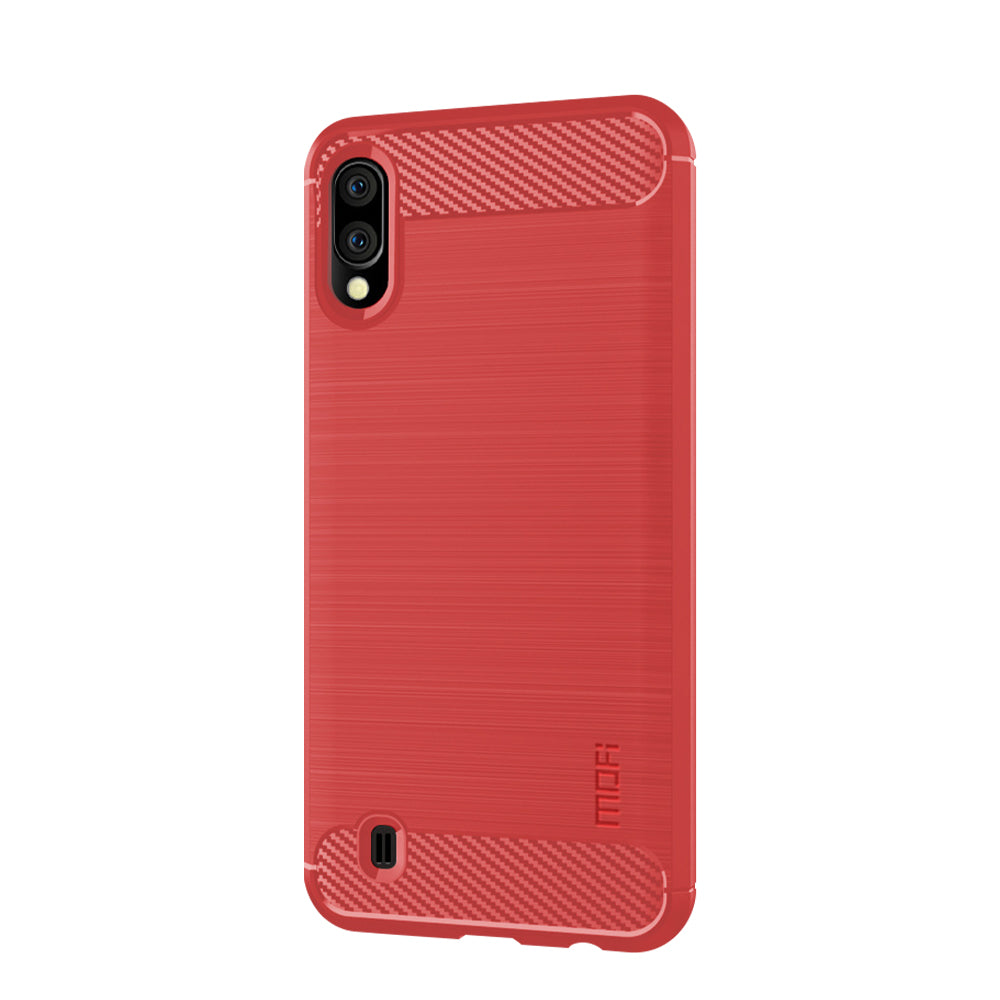 MOFI Carbon Fiber Texture Brushed TPU Cover Shell for Samsung Galaxy M10