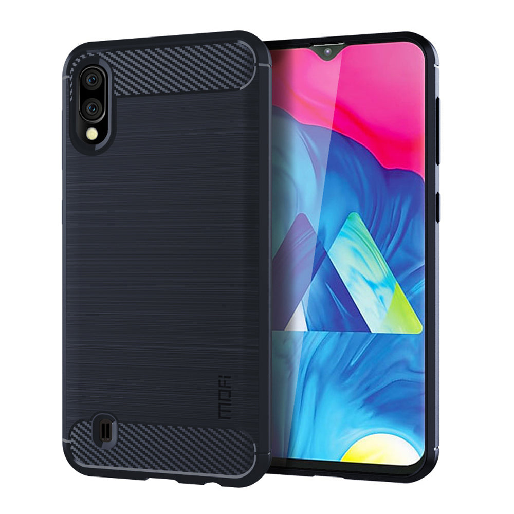 MOFI Carbon Fiber Texture Brushed TPU Cover Shell for Samsung Galaxy M10