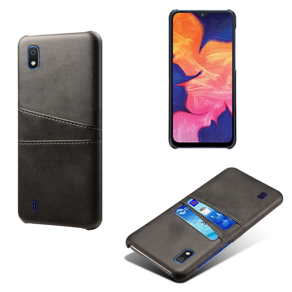 KSQ PU Leather Coated PC Case with [Dual Card Slots] for Samsung Galaxy A10