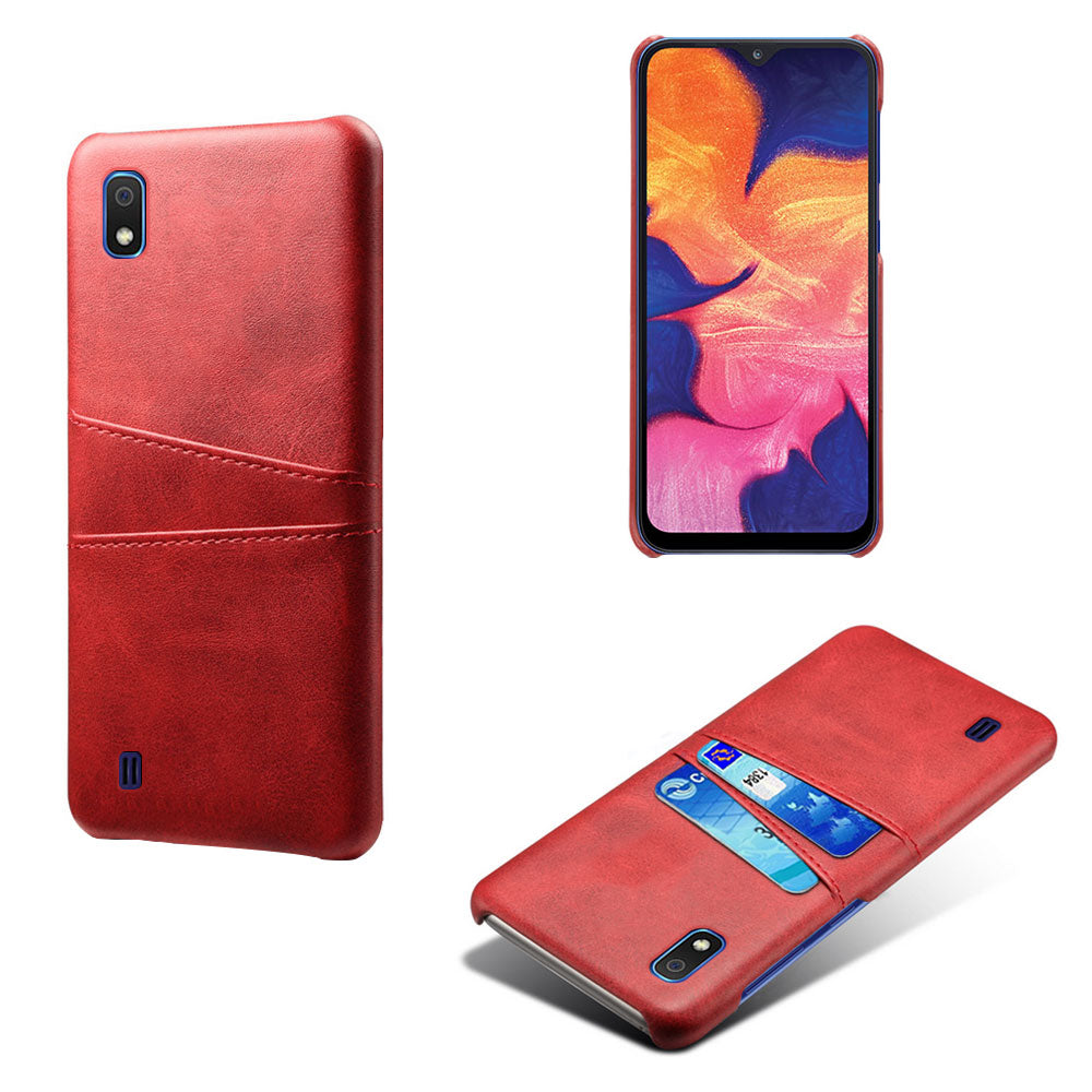 KSQ PU Leather Coated PC Case with [Dual Card Slots] for Samsung Galaxy A10
