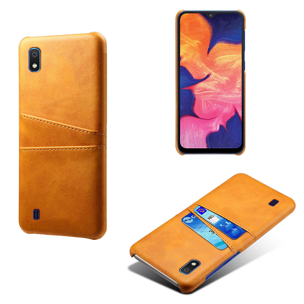 KSQ PU Leather Coated PC Case with [Dual Card Slots] for Samsung Galaxy A10