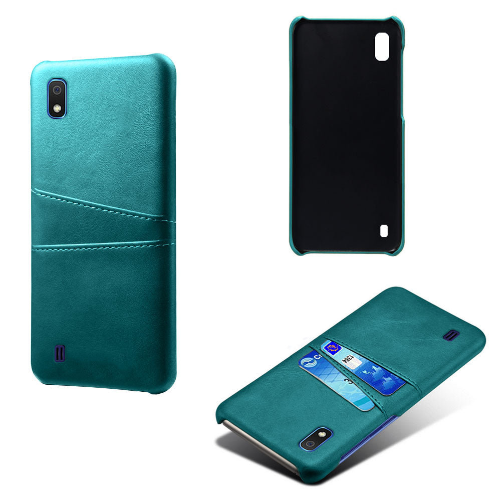 KSQ PU Leather Coated PC Case with [Dual Card Slots] for Samsung Galaxy A10