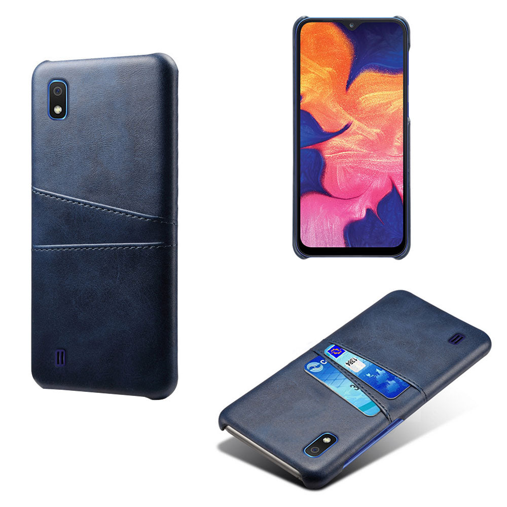 KSQ PU Leather Coated PC Case with [Dual Card Slots] for Samsung Galaxy A10