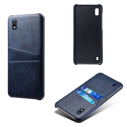 KSQ PU Leather Coated PC Case with [Dual Card Slots] for Samsung Galaxy A10