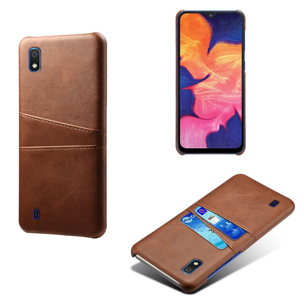 KSQ PU Leather Coated PC Case with [Dual Card Slots] for Samsung Galaxy A10