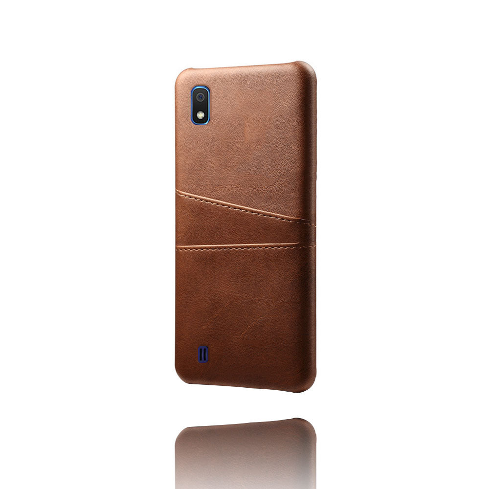 KSQ PU Leather Coated PC Case with [Dual Card Slots] for Samsung Galaxy A10