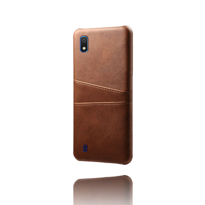 KSQ PU Leather Coated PC Case with [Dual Card Slots] for Samsung Galaxy A10