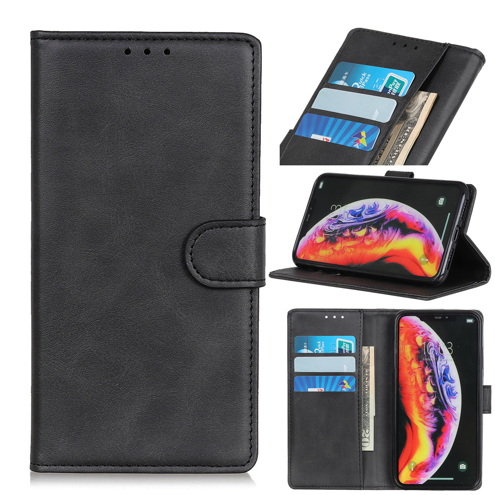 Matte PU Leather Wallet Stand Phone Case for Samsung Galaxy S10 5G