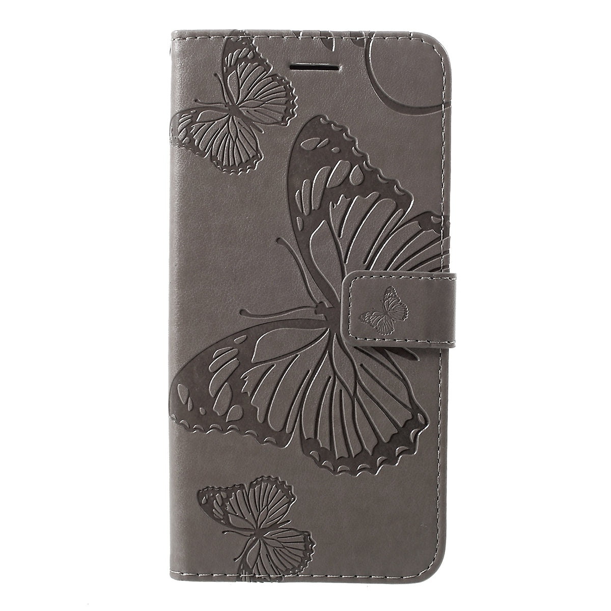 KT Imprinting Flower Series-2 Imprint Butterfly Leather Wallet Mobile Case for Samsung Galaxy M10/A10