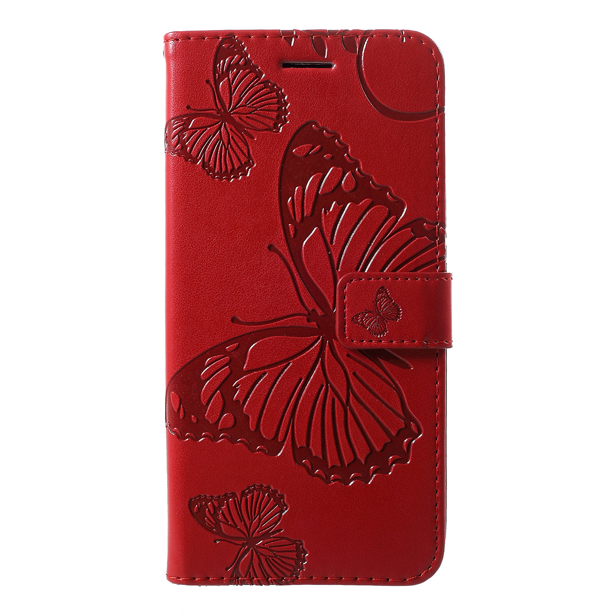KT Imprinting Flower Series-2 Imprint Butterfly Leather Wallet Mobile Case for Samsung Galaxy M10/A10