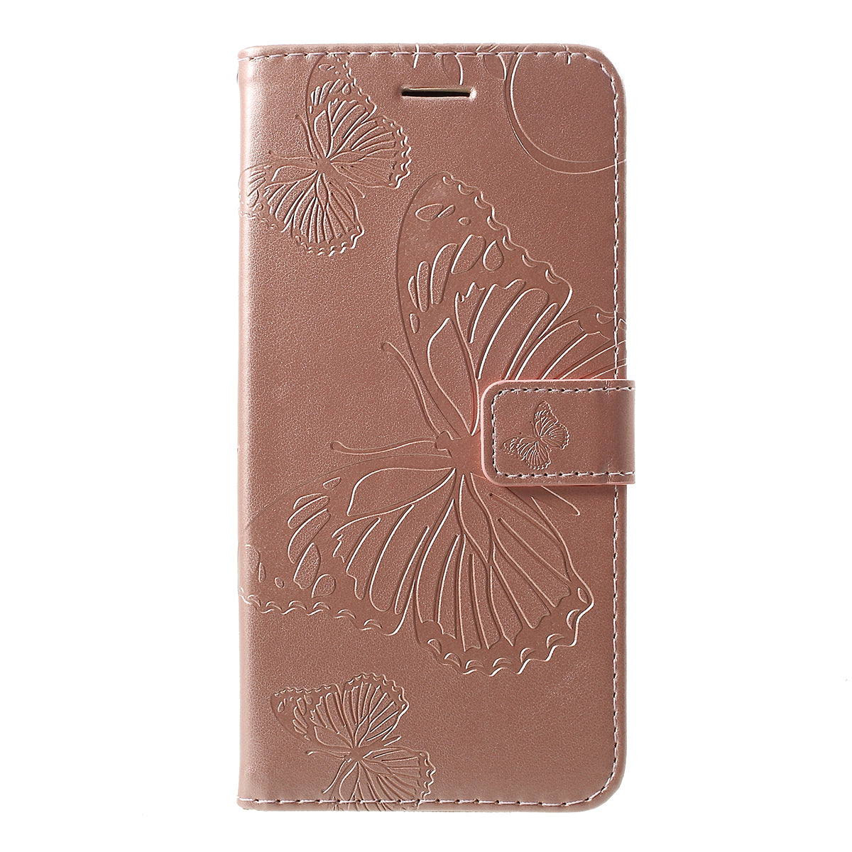 KT Imprinting Flower Series-2 Imprint Butterfly Leather Wallet Mobile Case for Samsung Galaxy M10/A10
