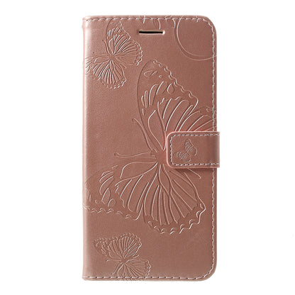 KT Imprinting Flower Series-2 Imprint Butterfly Leather Wallet Mobile Case for Samsung Galaxy M10/A10