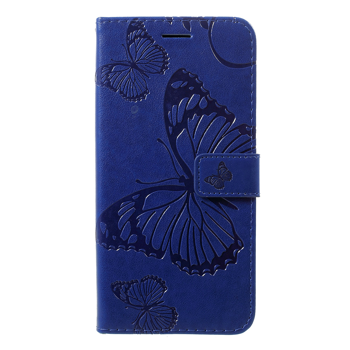 KT Imprinting Flower Series-2 Imprint Butterfly Leather Wallet Mobile Case for Samsung Galaxy M10/A10