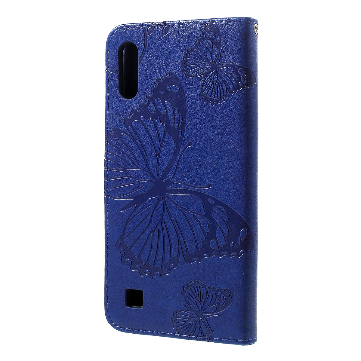 KT Imprinting Flower Series-2 Imprint Butterfly Leather Wallet Mobile Case for Samsung Galaxy M10/A10