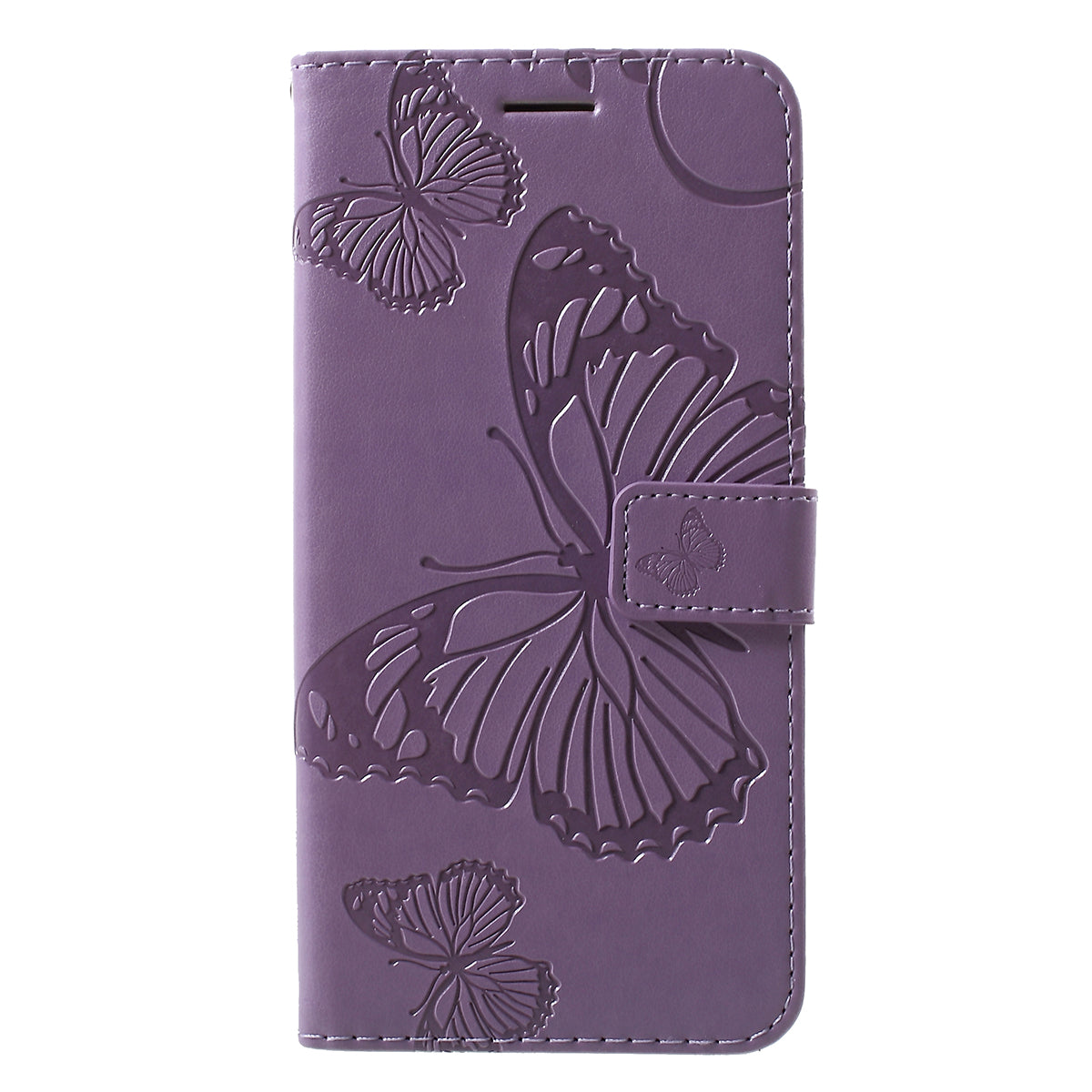 KT Imprinting Flower Series-2 Imprint Butterfly Leather Wallet Mobile Case for Samsung Galaxy M10/A10