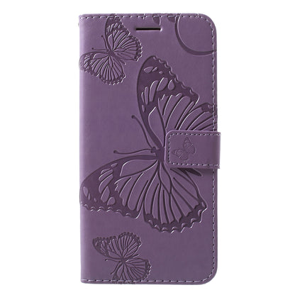 KT Imprinting Flower Series-2 Imprint Butterfly Leather Wallet Mobile Case for Samsung Galaxy M10/A10