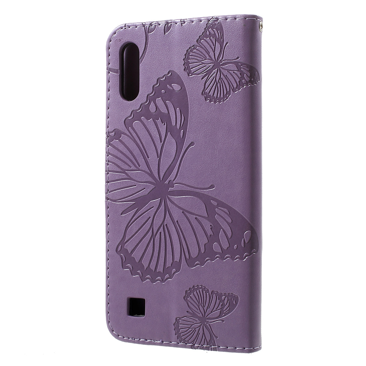KT Imprinting Flower Series-2 Imprint Butterfly Leather Wallet Mobile Case for Samsung Galaxy M10/A10