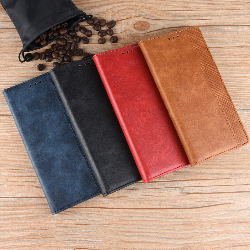 Vintage Style PU Leather Wallet Mobile Phone Shell for Samsung Galaxy A50 / A50s / A30s
