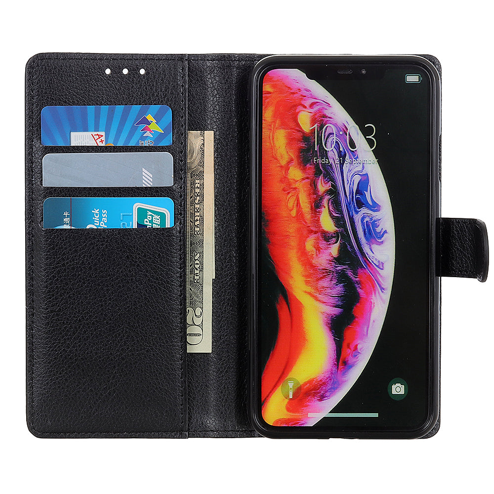 Litchi Skin Leather Wallet Case for Samsung Galaxy A40