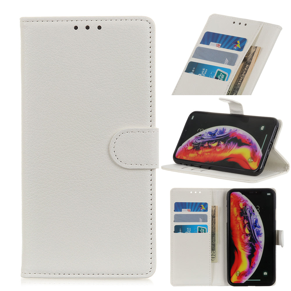 Litchi Skin Leather Wallet Case for Samsung Galaxy A40