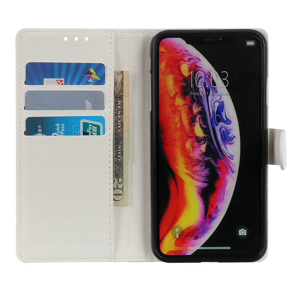Litchi Skin Leather Wallet Case for Samsung Galaxy A40