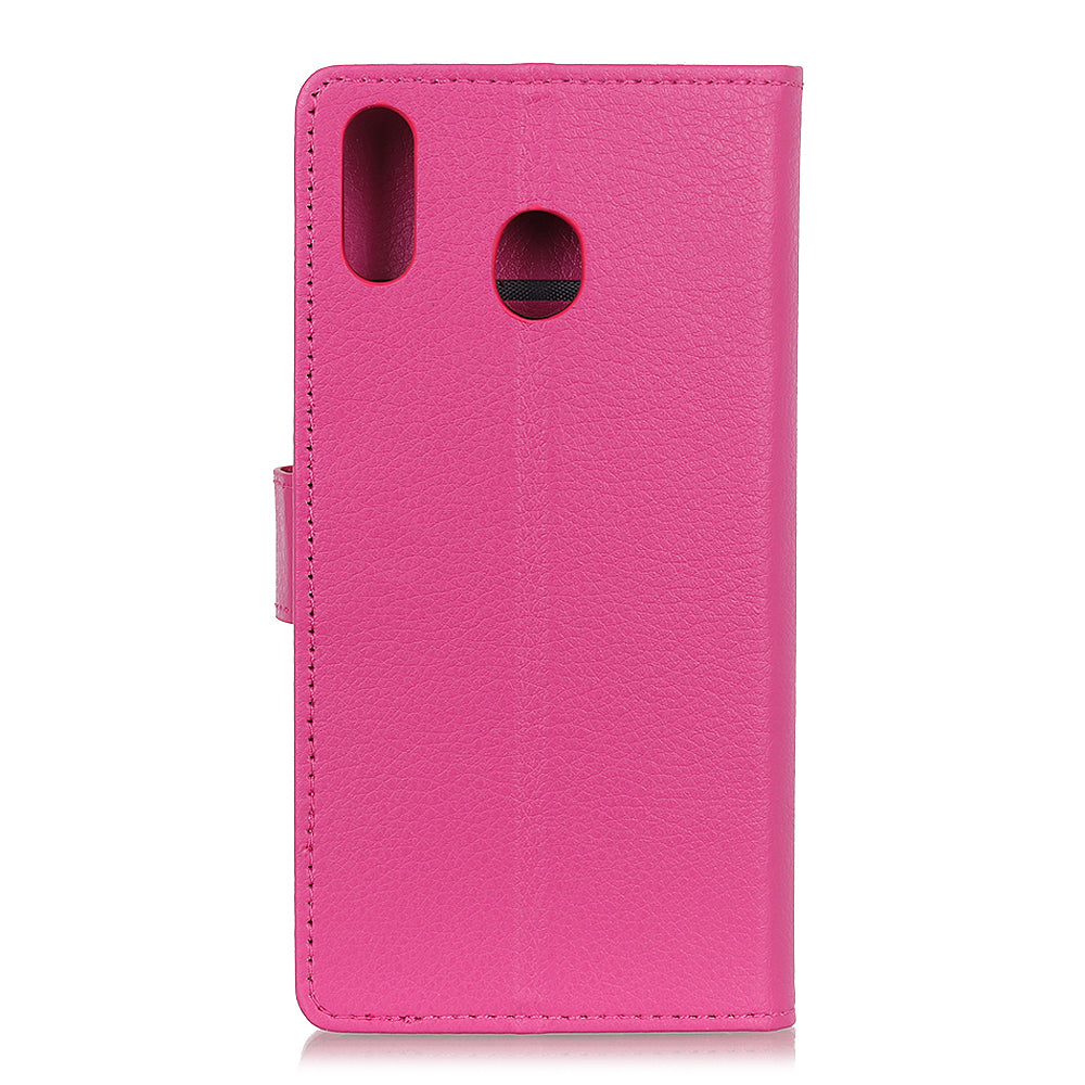 Litchi Skin Leather Wallet Case for Samsung Galaxy A40