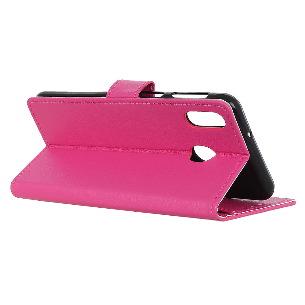 Litchi Skin Leather Wallet Case for Samsung Galaxy A40