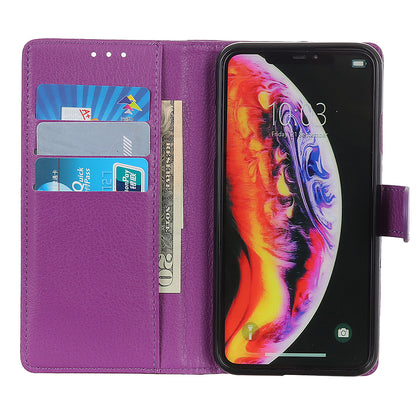Litchi Skin Leather Wallet Case for Samsung Galaxy A40