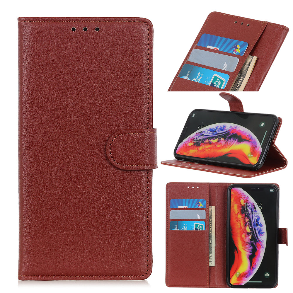 Litchi Skin Leather Wallet Case for Samsung Galaxy A40