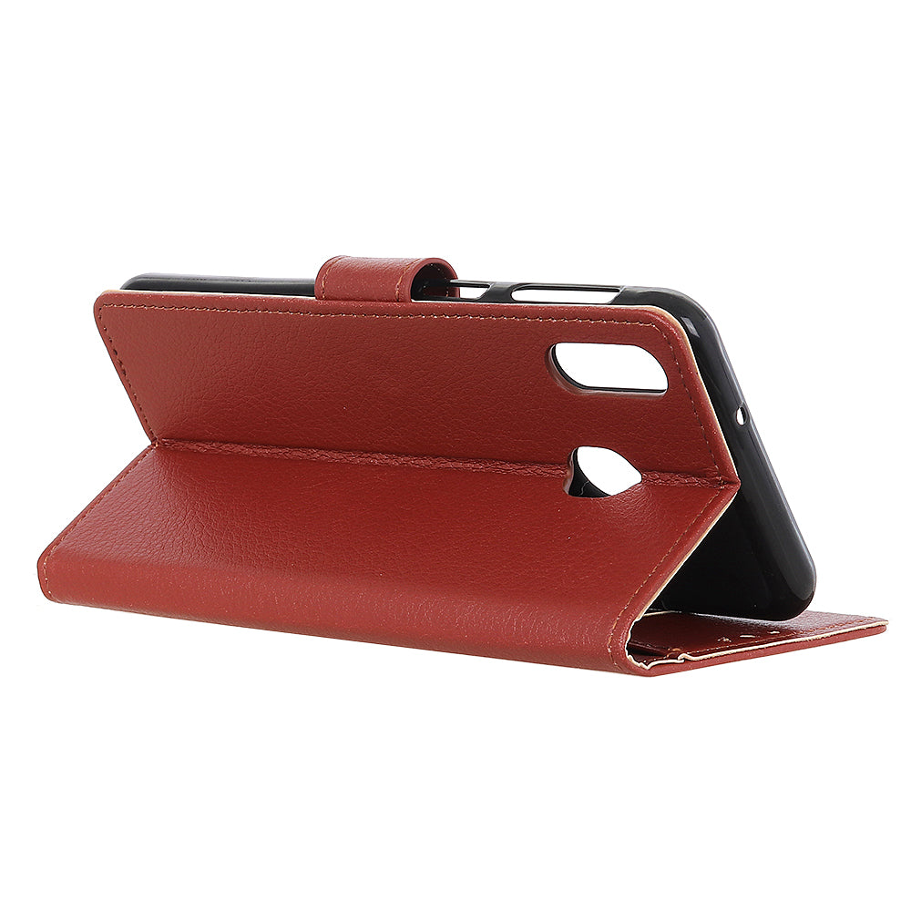 Litchi Skin Leather Wallet Case for Samsung Galaxy A40