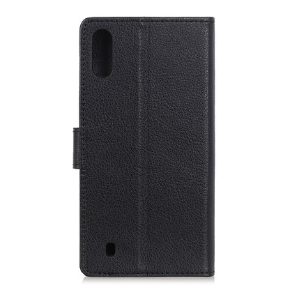 Litchi Texture Wallet Stand Leather Mobile Phone Cover for Samsung Galaxy A10
