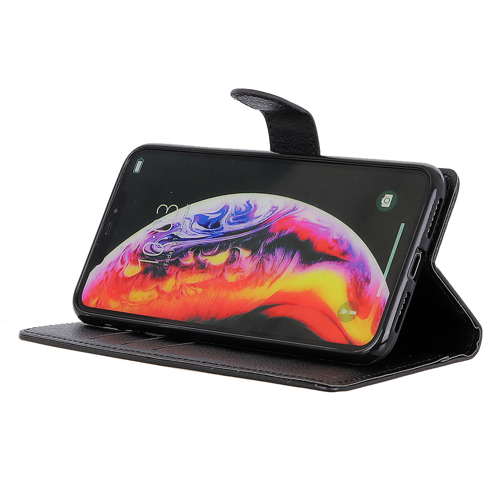 Litchi Texture Wallet Stand Leather Mobile Phone Cover for Samsung Galaxy A10