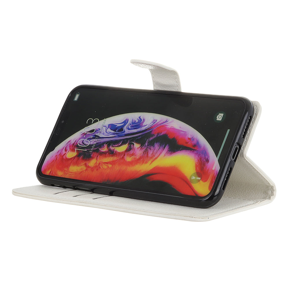 Litchi Texture Wallet Stand Leather Mobile Phone Cover for Samsung Galaxy A10