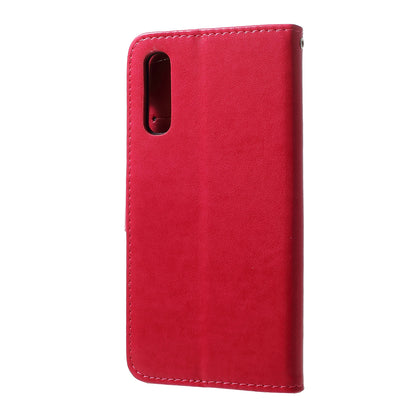 Imprint Butterfly Flowers Leather Wallet Stand Case for Samsung Galaxy A50 / A50s / A30s