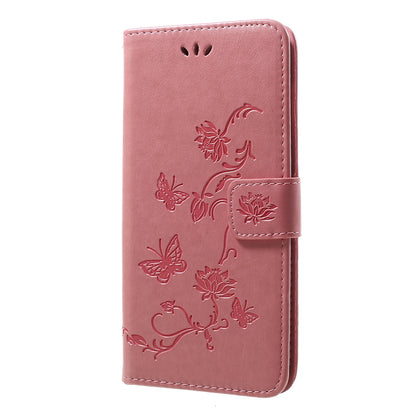 Imprint Butterfly Flowers Leather Wallet Stand Case for Samsung Galaxy A50 / A50s / A30s