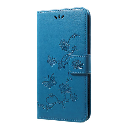 Imprint Butterfly Flowers Leather Wallet Stand Case for Samsung Galaxy A50 / A50s / A30s