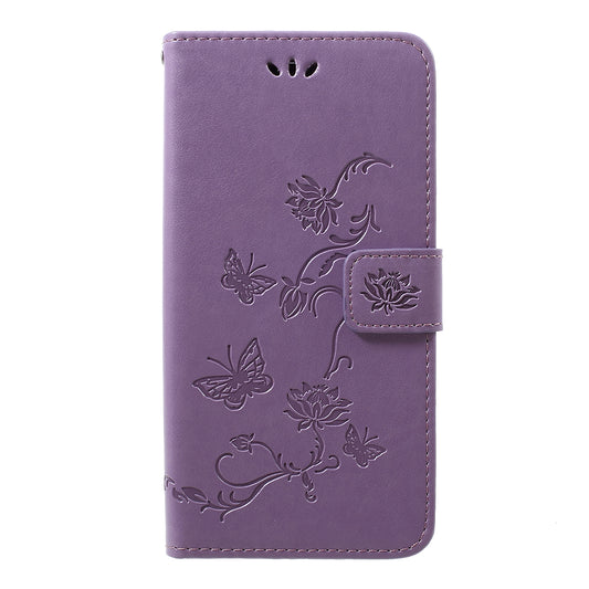 Imprint Butterfly Flowers Leather Wallet Stand Case for Samsung Galaxy A50 / A50s / A30s