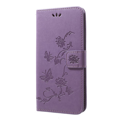 Imprint Butterfly Flowers Leather Wallet Stand Case for Samsung Galaxy A50 / A50s / A30s