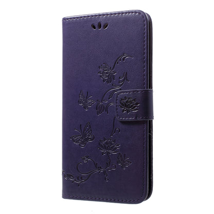 Imprint Butterfly Flowers Leather Wallet Stand Case for Samsung Galaxy A50 / A50s / A30s