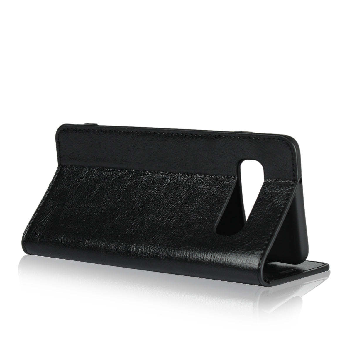 Crazy Horse Genuine Leather Wallet Stand Phone Shell for Samsung Galaxy S10