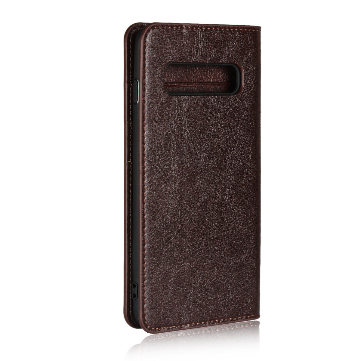 Crazy Horse Genuine Leather Wallet Stand Phone Shell for Samsung Galaxy S10