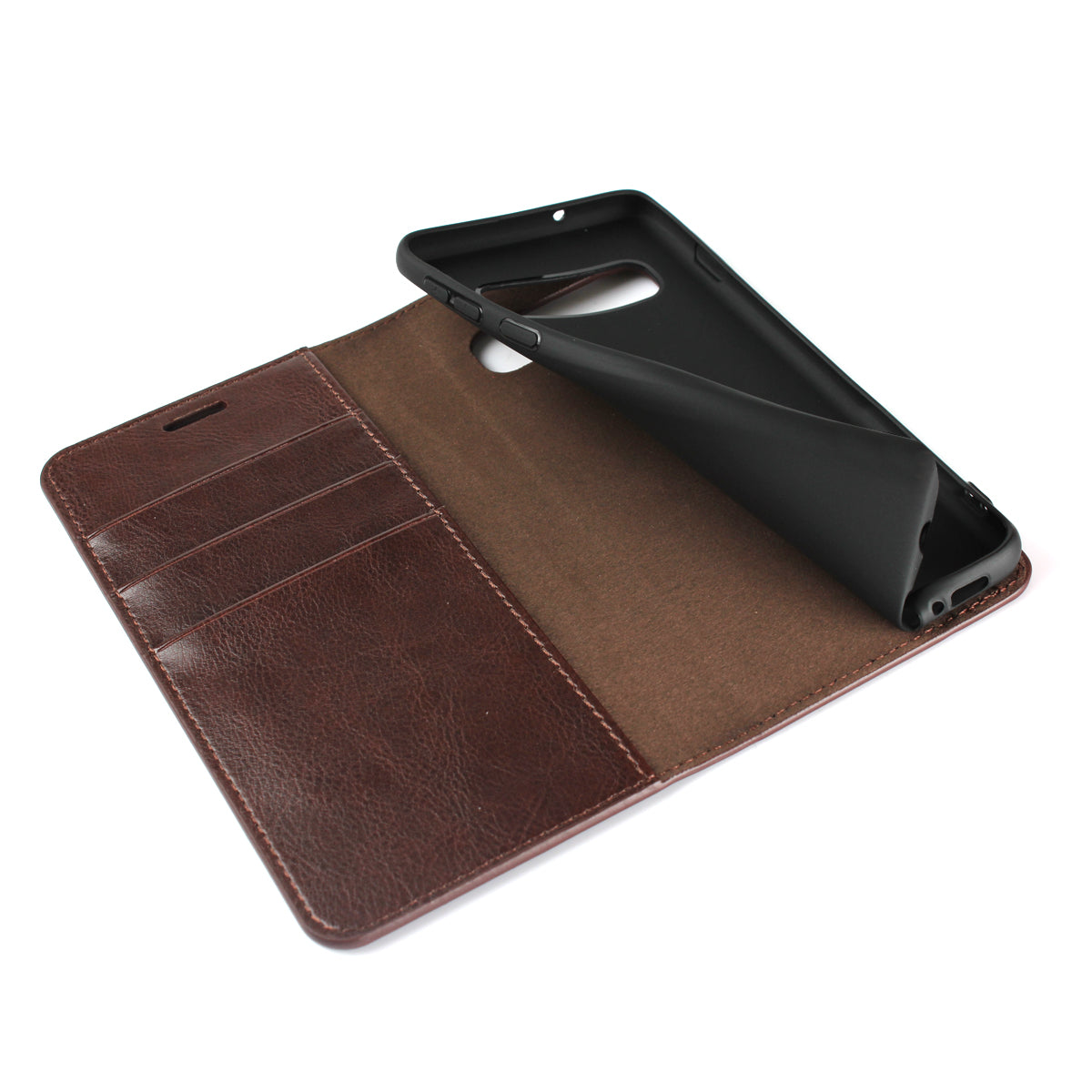 Crazy Horse Genuine Leather Wallet Stand Phone Shell for Samsung Galaxy S10