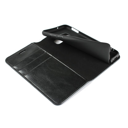 Crazy Horse Genuine Leather Wallet Phone Cover for Samsung Galaxy S10e