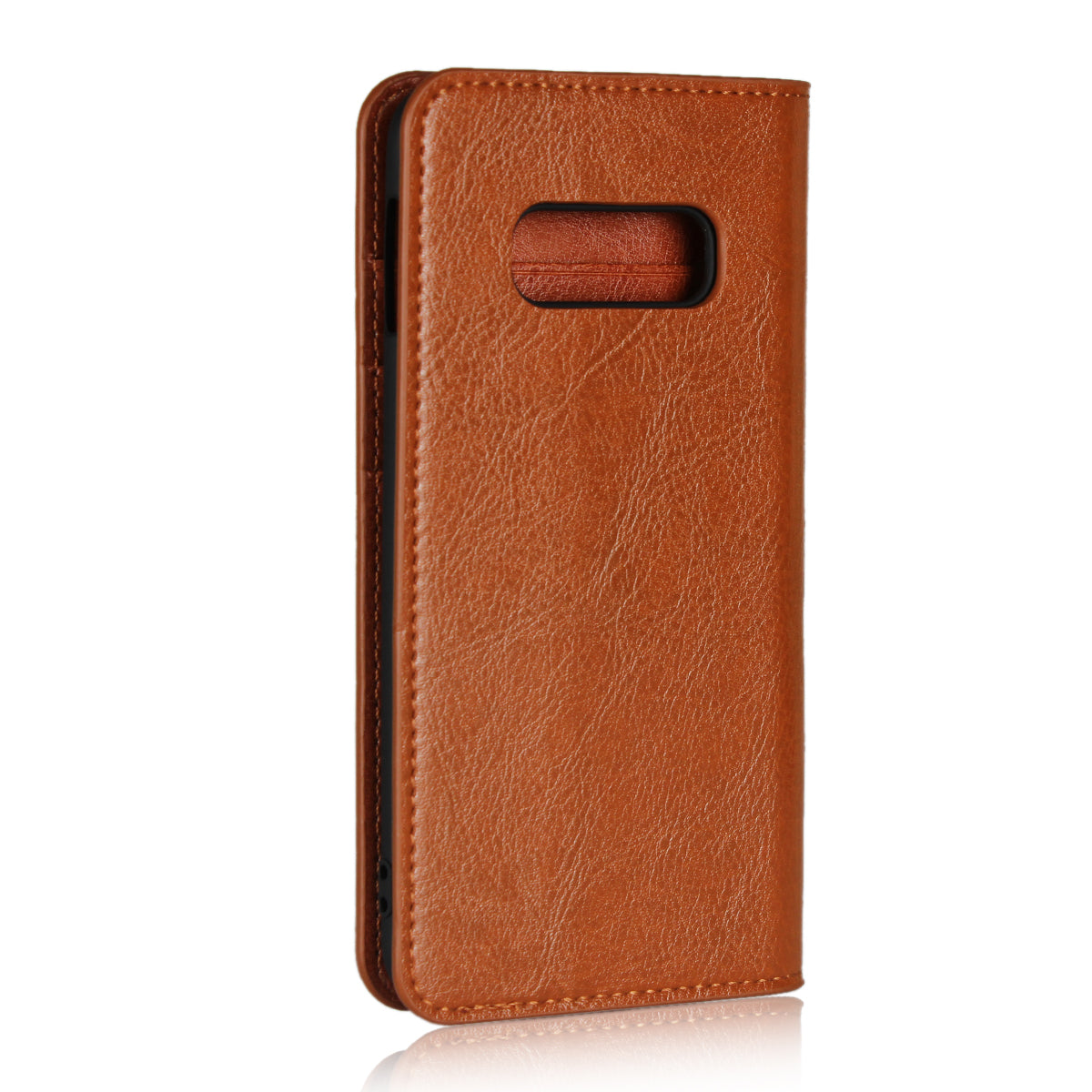Crazy Horse Genuine Leather Wallet Phone Cover for Samsung Galaxy S10e