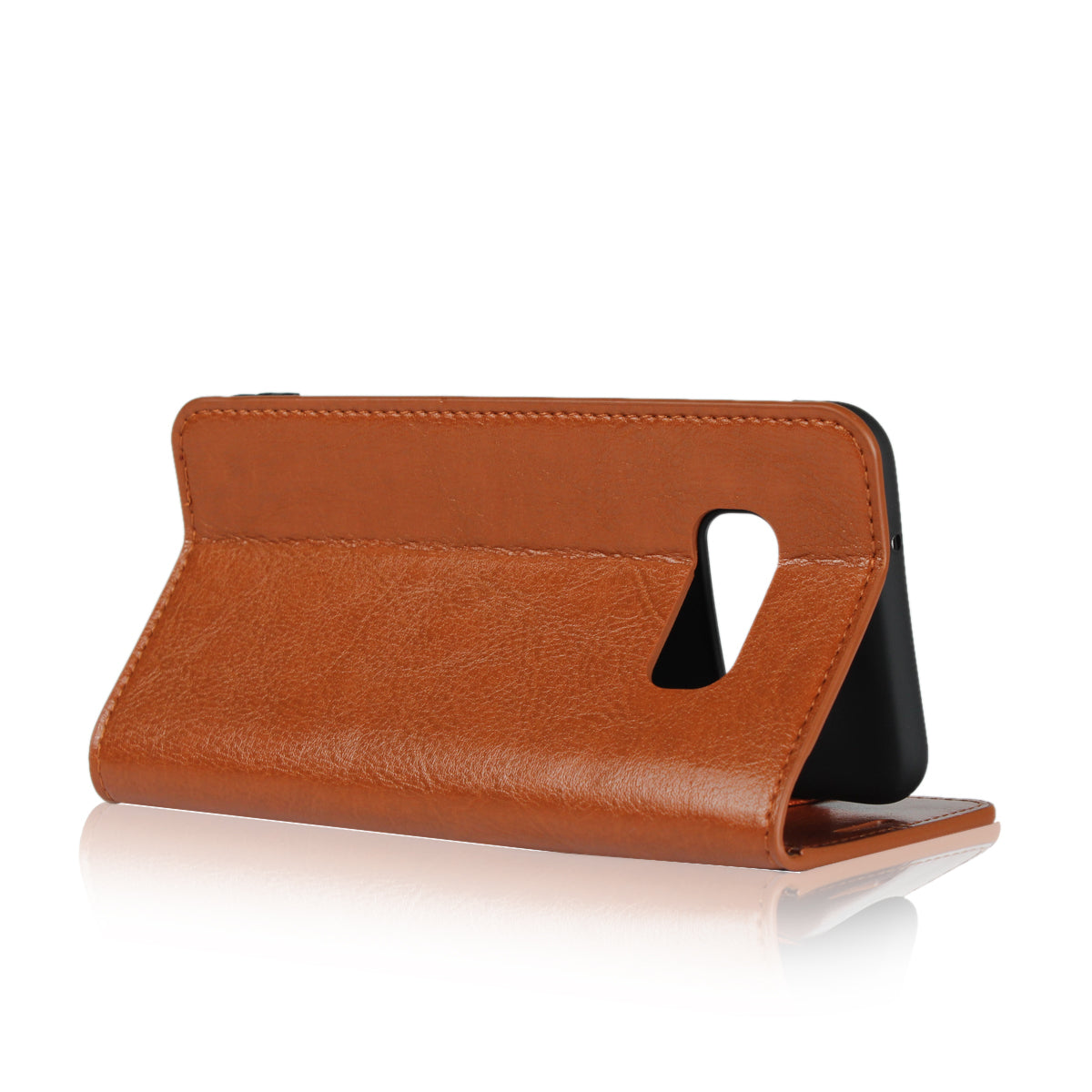 Crazy Horse Genuine Leather Wallet Phone Cover for Samsung Galaxy S10e